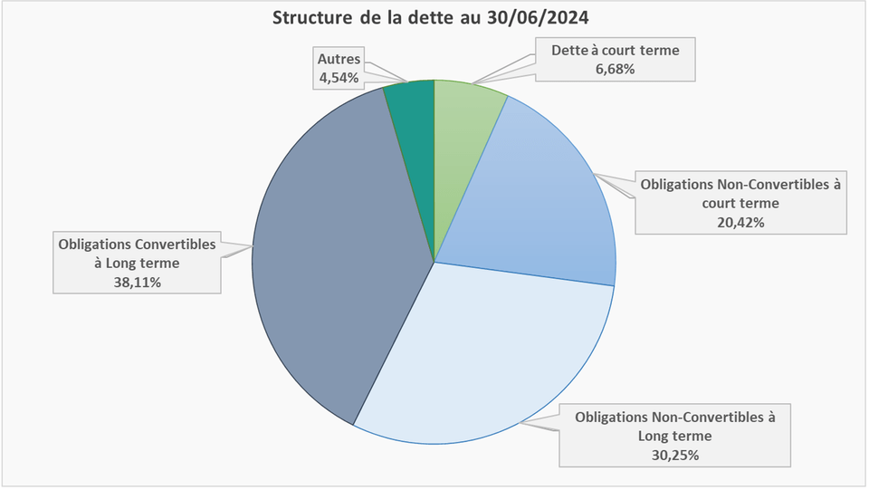 Structure de la dette au 30/06/2024